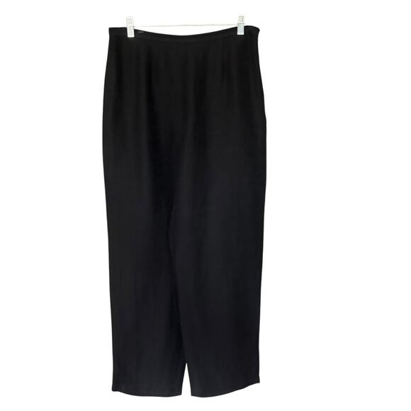 Eileen Fisher Black Linen Blend Pants Size Medium Italian Yarn - Picture 1 of 11